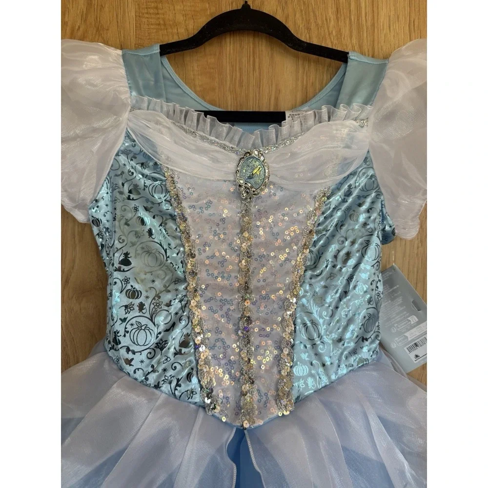 DISNEY WORLD Princess CINDERELLA Fancy Dress COSTUME Kids XL 11/12 New W Tags